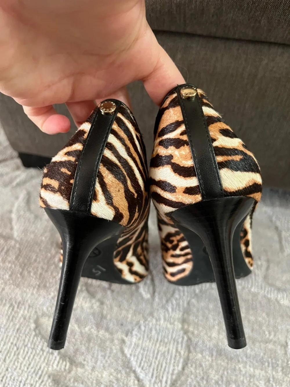 Michael Kors Dorothy Flex Pump Tiger Animal Print Calf Hair Heels 8M